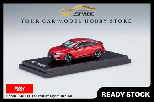 [HOBBY JAPAN] 1:64 Honda Civic (FL1) LX Premium Crystal Red (M) - Toy Space Diecast Online Store Singapore