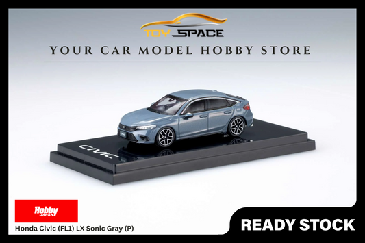 [HOBBY JAPAN] 1:64 Honda Civic (FL1) LX Sonic Gray (P) - Toy Space Diecast Online Store Singapore