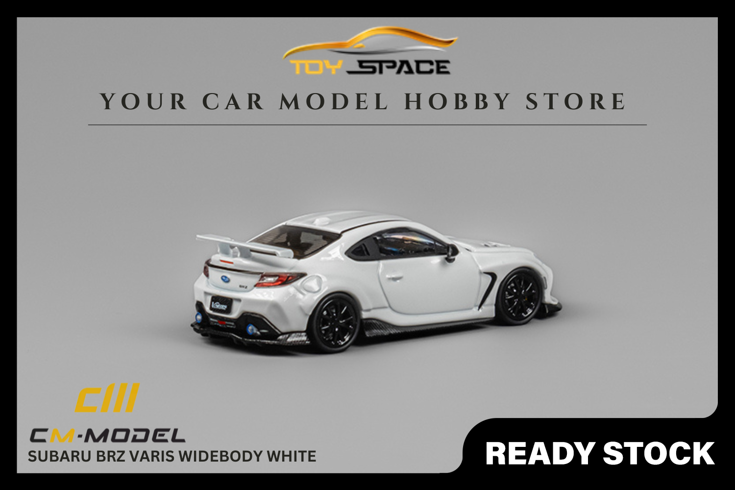 [CM MODEL] 1:64 Subaru BRZ Varis Widebody White - Toy Space Diecast Online Store Singapore