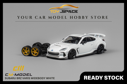 [CM MODEL] 1:64 Subaru BRZ Varis Widebody White - Toy Space Diecast Online Store Singapore