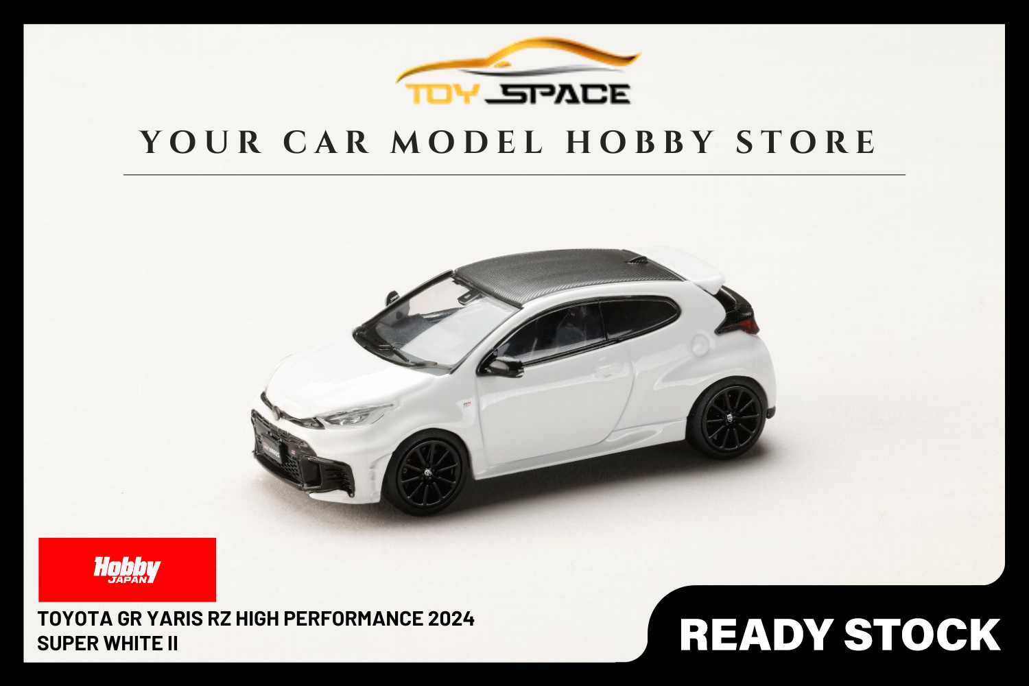 [HOBBY JAPAN] 1:64 Toyota GR Yaris RZ High Performance 2024 Super White II - Toy Space Diecast Online Store Singapore