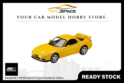 [JDM64] 1:64 Mazda RX-7 (FD3S) Spirit R Type A Sunburst Yellow - Toy Space Diecast Online Store Singapore