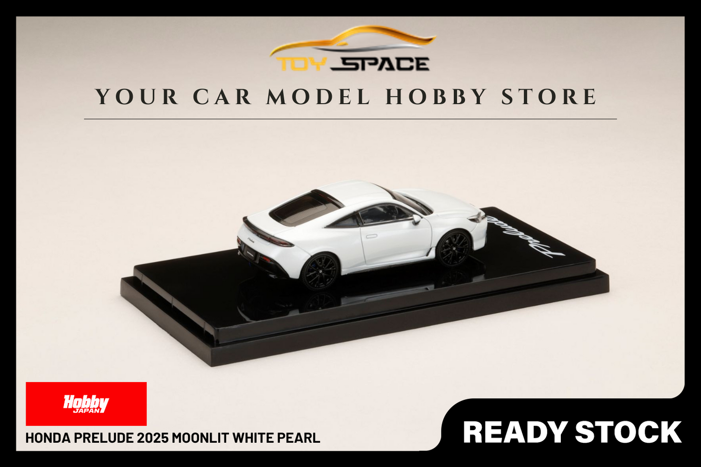 [HOBBY JAPAN] 1:64 Honda Prelude 2025 Moonlit White Pearl - Toy Space Diecast Online Store Singapore