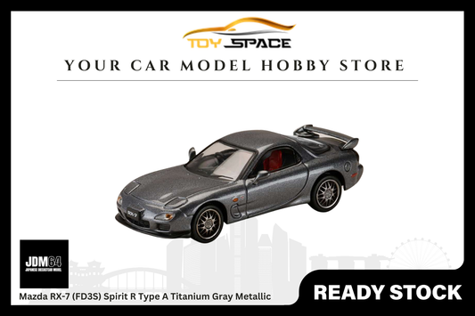 [JDM64] 1:64 Mazda RX-7 (FD3S) Spirit R Type A Titanium Gray Metallic - Toy Space Diecast Online Store Singapore