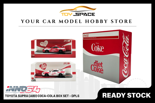 [INNO64] Toyota Supra (A80) Coca-cola Box Set - DPLS - Toy Space Diecast Online Store Singapore