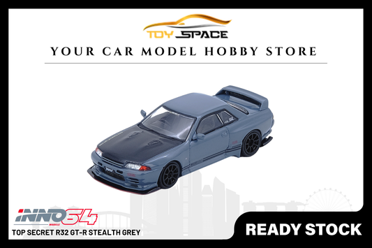 [INNO64] TOP SECRET R32 GT-R Stealth Grey - Toy Space Diecast Online Store Singapore