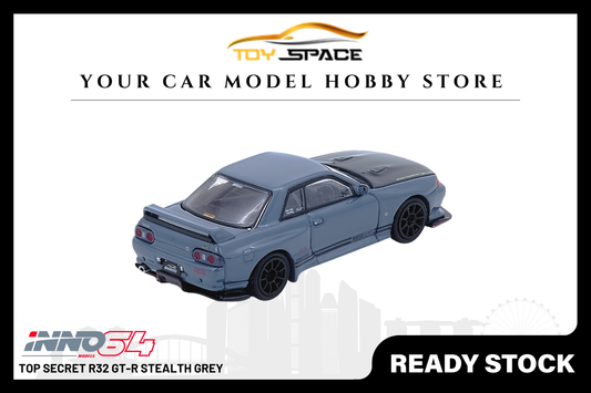 [INNO64] TOP SECRET R32 GT-R Stealth Grey - Toy Space Diecast Online Store Singapore
