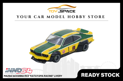 [INNO64] Mazda Savanna RX3 "KATAYAMA RACING" Livery - Toy Space Diecast Online Store Singapore