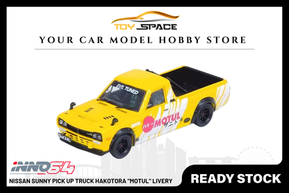 [INNO64] Nissan Sunny Pick Up Truck Hakotora "MOTUL" Livery - Toy Space Diecast Online Store Singapore