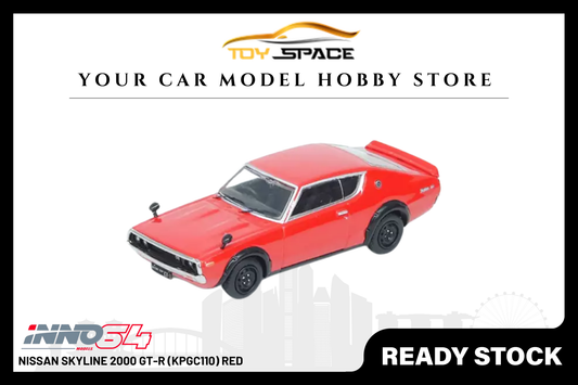 [INNO64] Nissan Skyline 2000 GT-R (KPGC110) Red - Toy Space Diecast Online Store Singapore