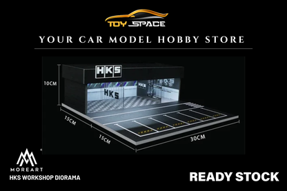 [MOREART] 1:64 HKS Workshop Diorama - Toy Space Diecast Online Store Singapore