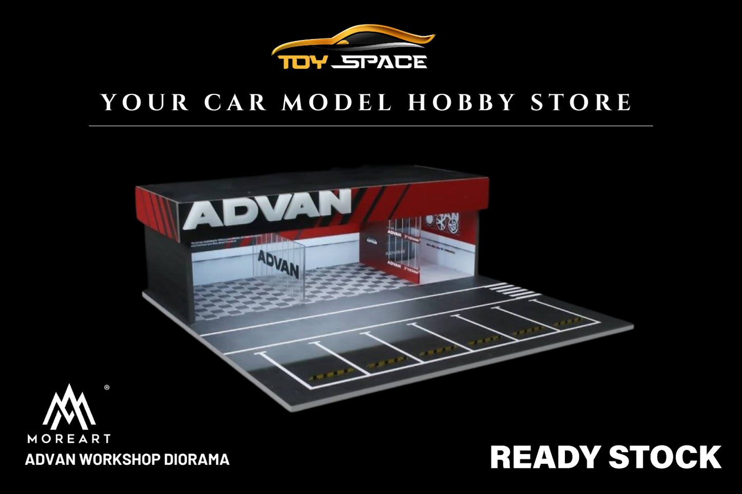 [MOREART] 1:64 Advan Workshop Diorama - Toy Space Diecast Online Store Singapore