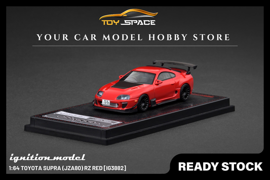 [IGNITION MODEL] 1:64 Toyota Supra (JZA80) RZ Red [IG3882] - Toy Space Diecast Online Store Singapore
