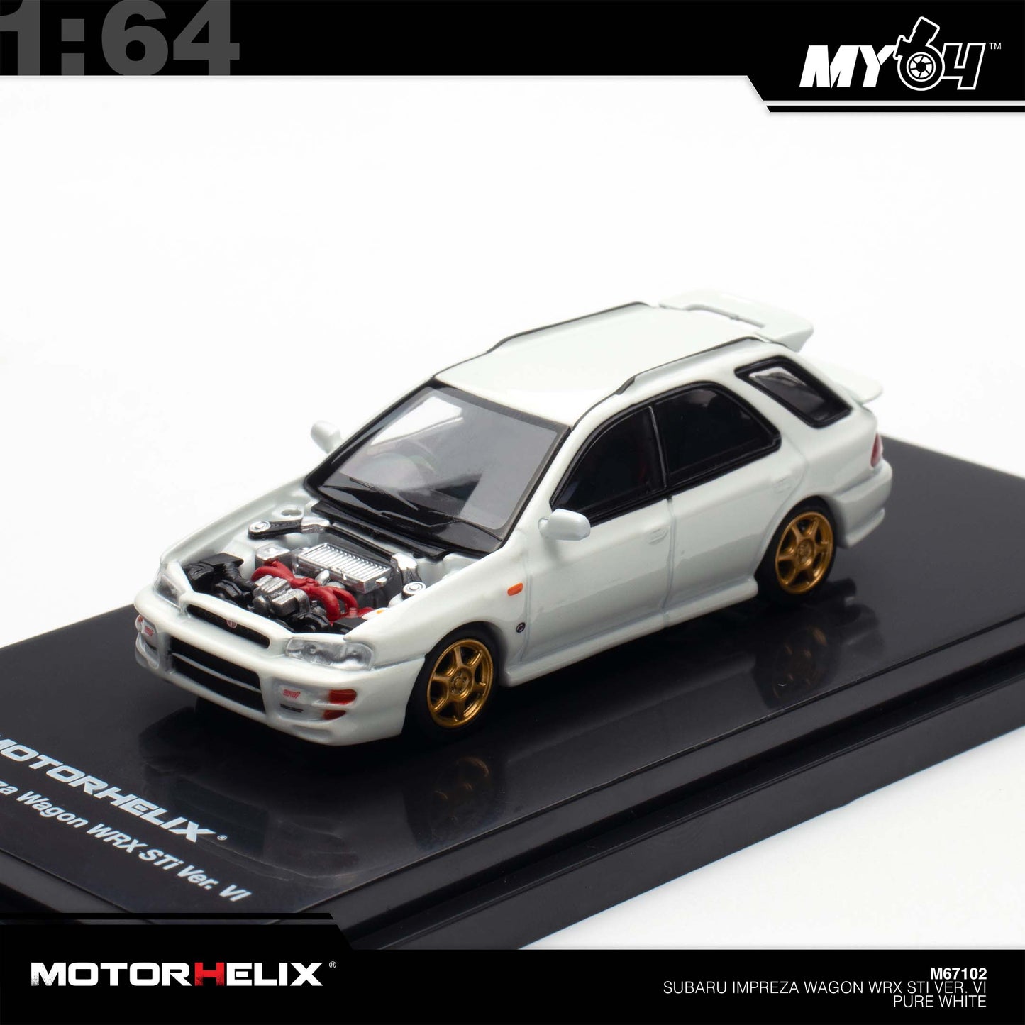 [Motorhelix] 1:64 Subaru lmpreza Wagon WRX STi Version VI - Pure White