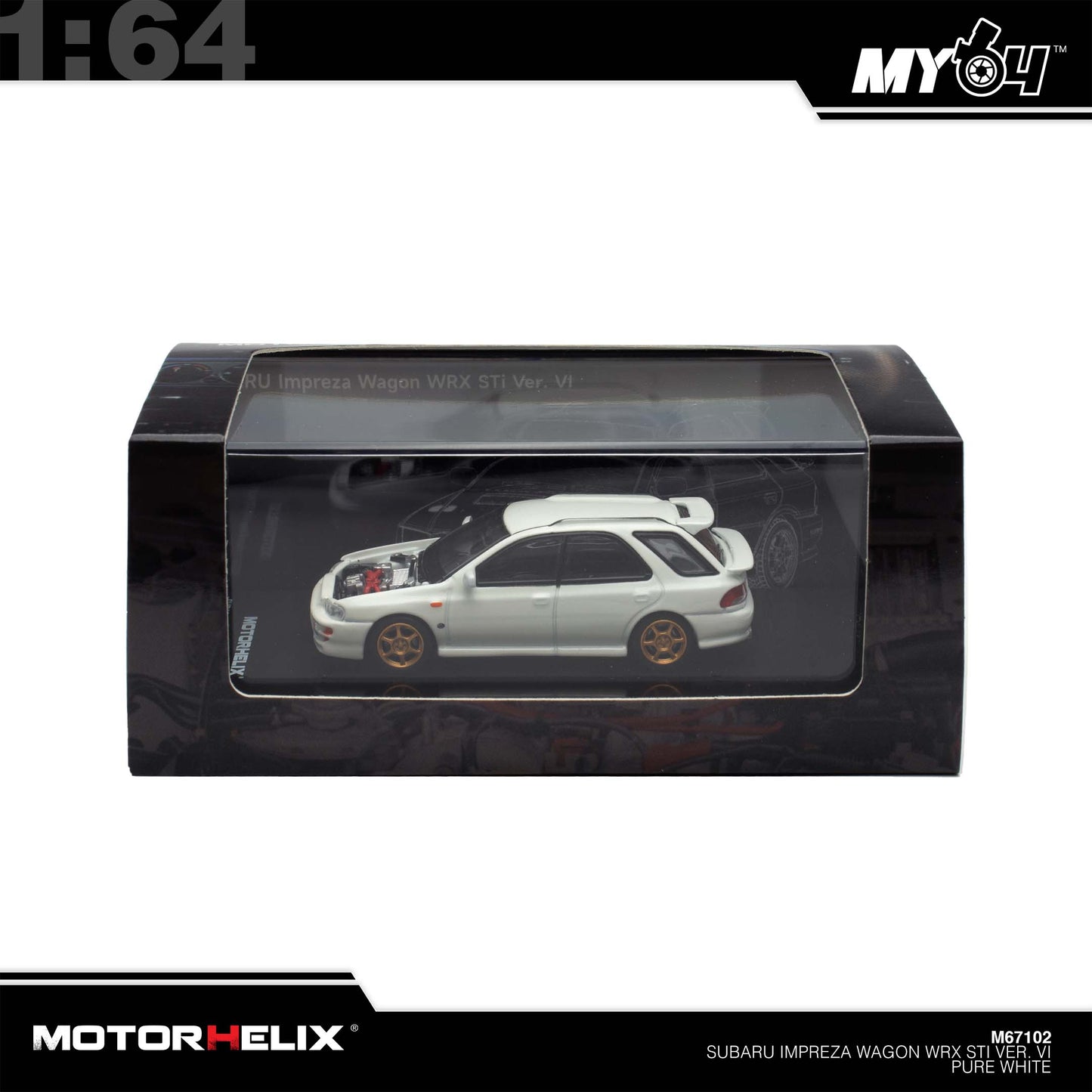 [Motorhelix] 1:64 Subaru lmpreza Wagon WRX STi Version VI - Pure White