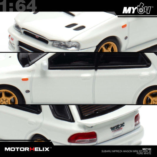 [Motorhelix] 1:64 Subaru lmpreza Wagon WRX STi Version VI - Pure White