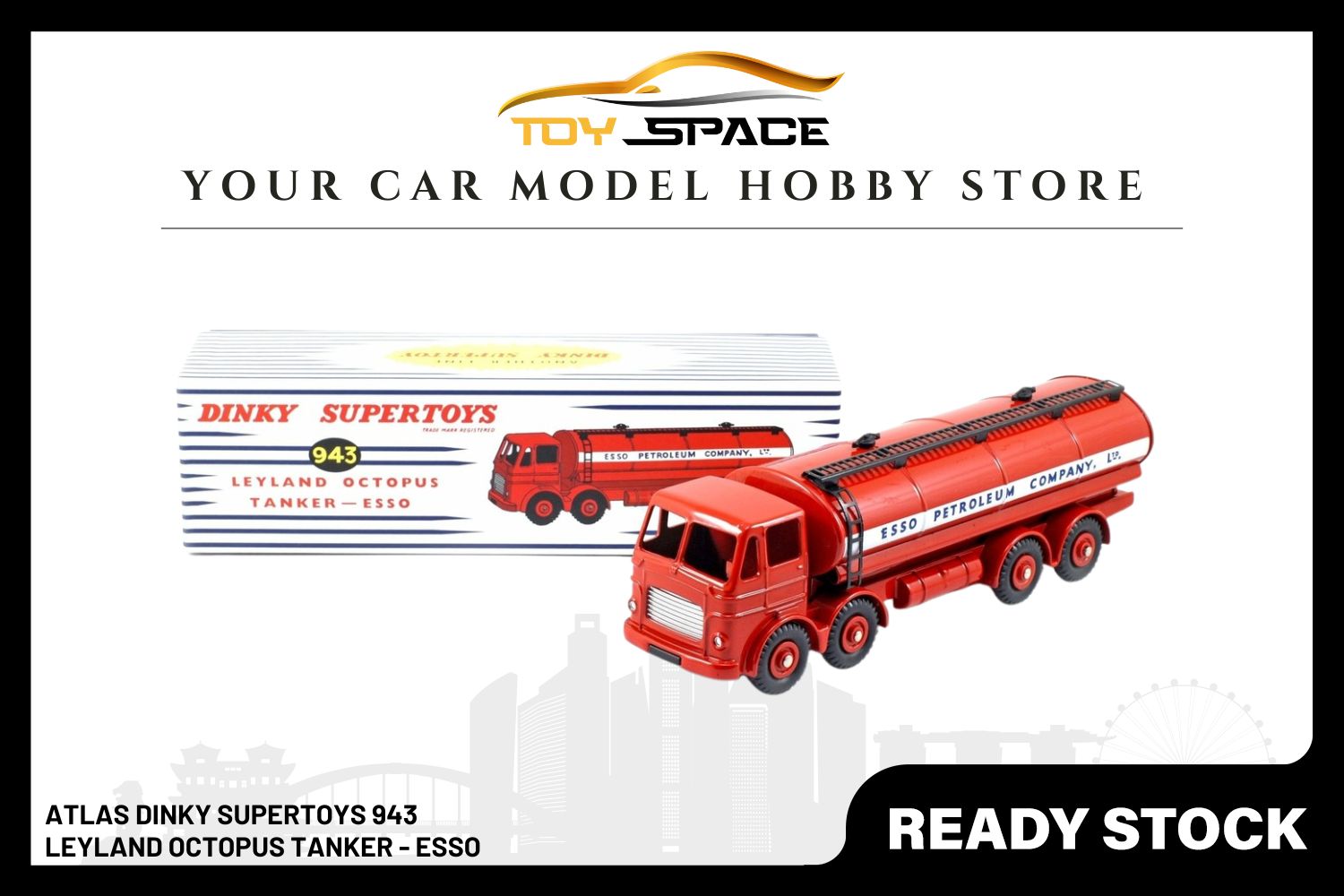 [DINKY SUPERTOYS] 947 Leyland Octopus Tanker - ESSO [Vintage] - Toy Space Diecast Online Store Singapore