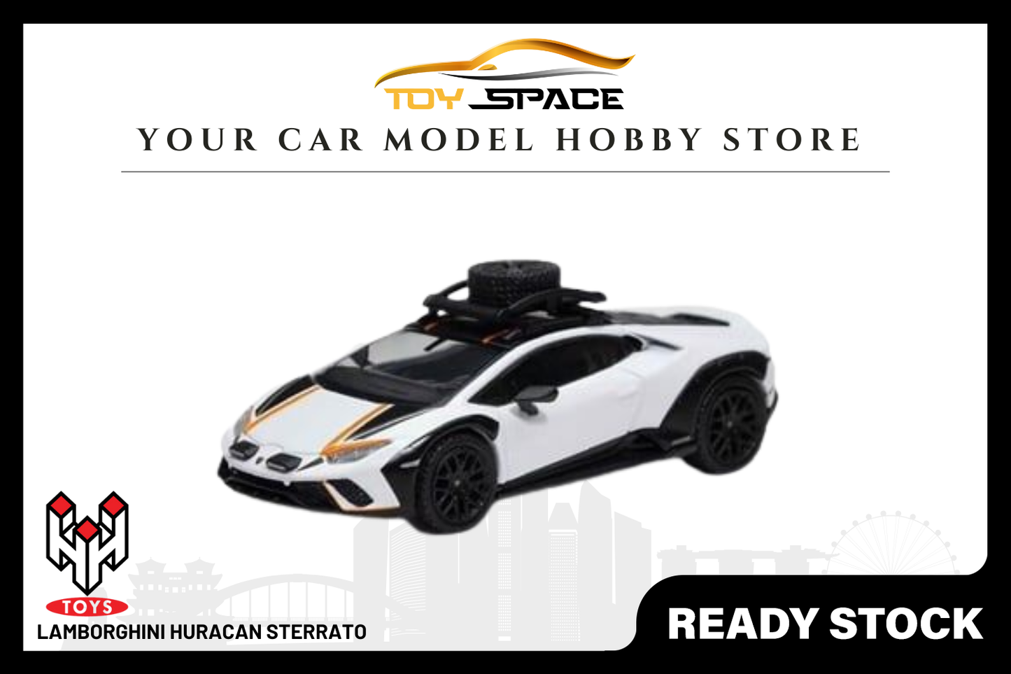 [HUNGHING] 1:64 Lamborghini Huracan Sterrato - Toy Space Diecast Online Store Singapore