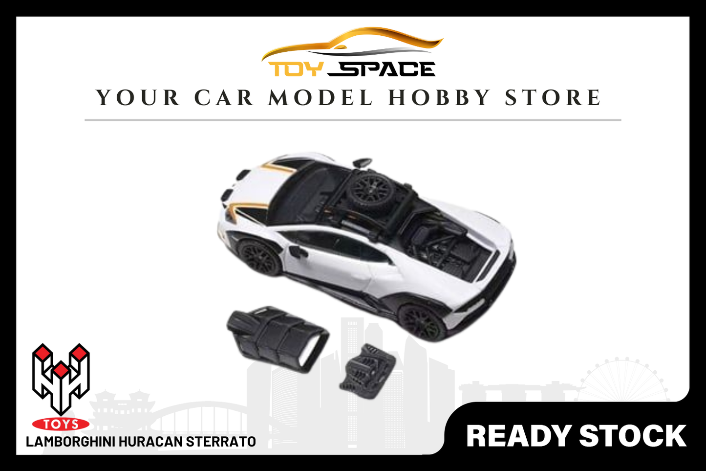 [HUNGHING] 1:64 Lamborghini Huracan Sterrato - Toy Space Diecast Online Store Singapore
