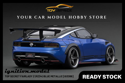 [IGNITION MODEL] 1:18 TOP SECRET Fairlady Z (RZ34) Blue Metallic [IG3386] - Toy Space Diecast Online Store Singapore