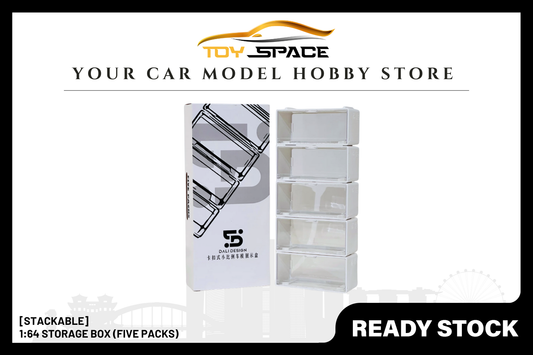 [STACKABLE] 1:64 Storage Box (Five Packs) - Toy Space Diecast Online Store Singapore