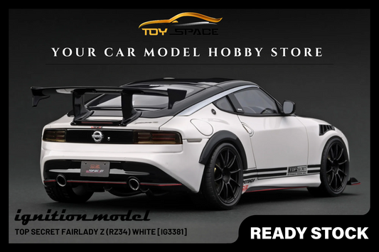 [IGNITION MODEL] 1:18 Top Secret Fairlady Z (RZ34) White [IG3381] - Toy Space Diecast Online Store Singapore