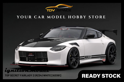 [IGNITION MODEL] 1:18 Top Secret Fairlady Z (RZ34) White [IG3381] - Toy Space Diecast Online Store Singapore
