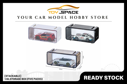 [STACKABLE] 1:64 Storage Box (Five Packs) - Toy Space Diecast Online Store Singapore
