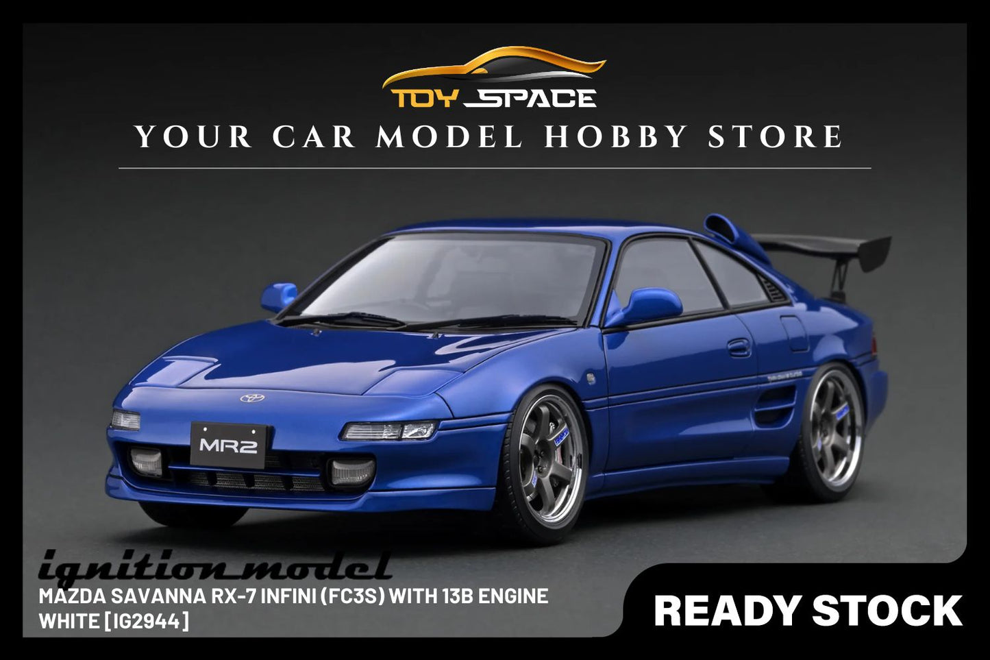 [IGNITION MODEL] 1:18 Toyota MR2 (SW20) Blue Metallic [IG3337] - Toy Space Diecast Online Store Singapore