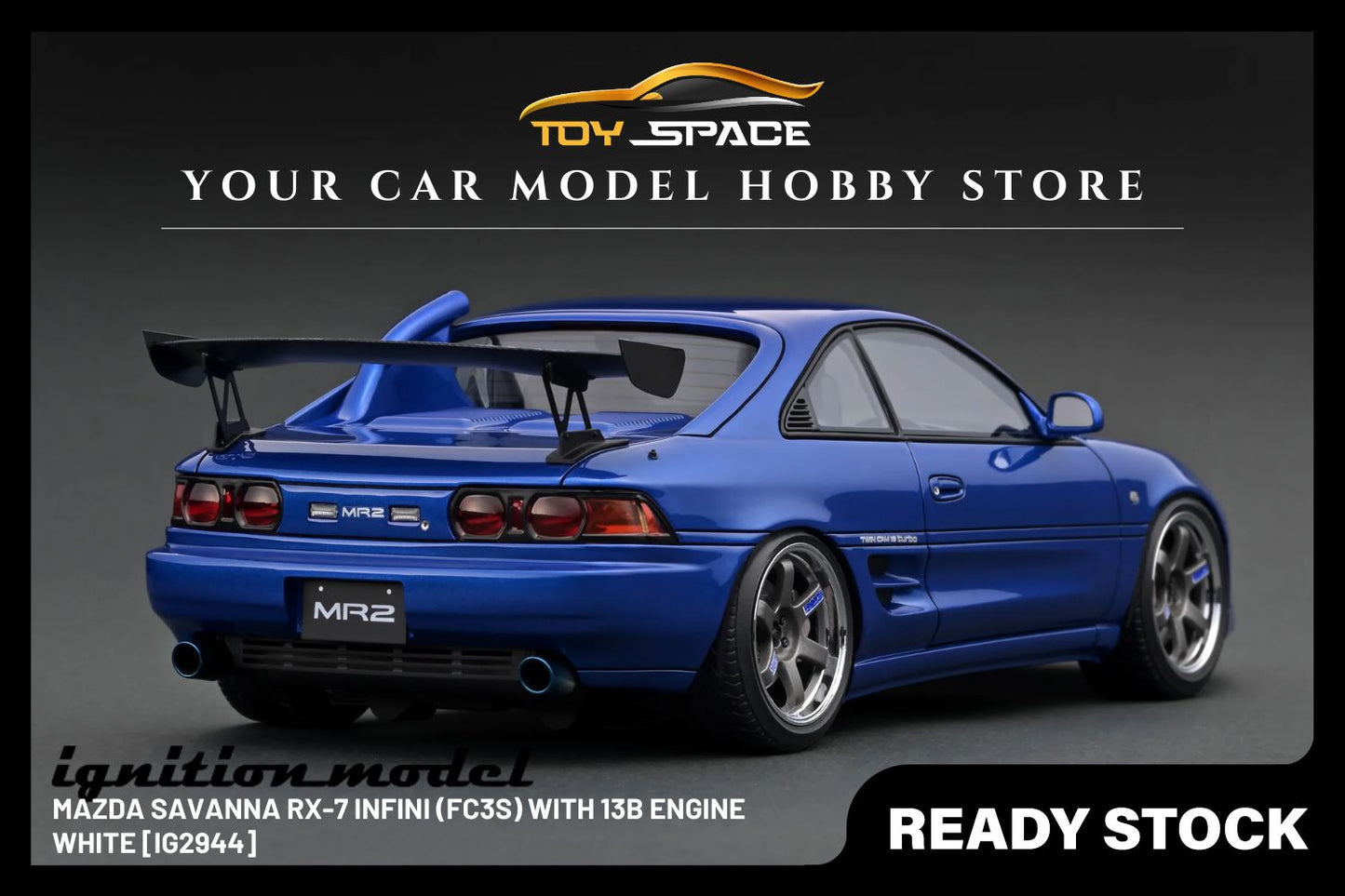 [IGNITION MODEL] 1:18 Toyota MR2 (SW20) Blue Metallic [IG3337] - Toy Space Diecast Online Store Singapore