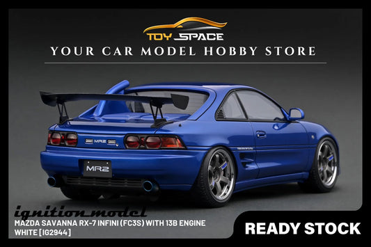 [IGNITION MODEL] 1:18 Toyota MR2 (SW20) Blue Metallic [IG3337] - Toy Space Diecast Online Store Singapore