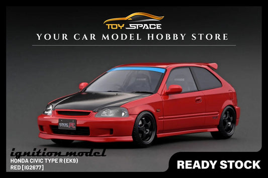 [IGNITION MODEL] 1/18 Honda Civic (EK9) Type R Red [IG2677] - Toy Space Diecast Online Store Singapore