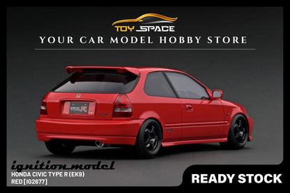 [IGNITION MODEL] 1/18 Honda Civic (EK9) Type R Red [IG2677] - Toy Space Diecast Online Store Singapore