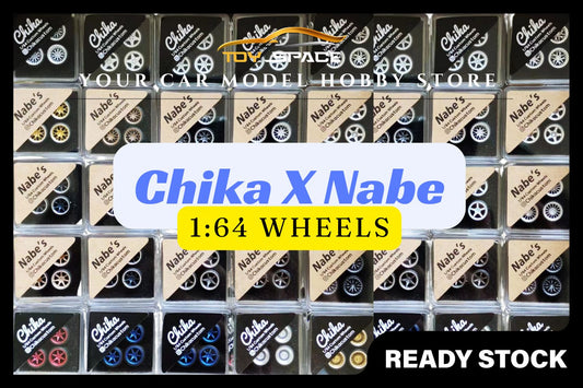 [CHIKA X NABE] 1:64 Wheels Assortment (Random Design) - Toy Space Diecast Online Store Singapore