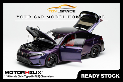 [MOTORHELIX] 1:18 Honda Civic Type-R (FL5) Chameleon - Toy Space Diecast Online Store Singapore