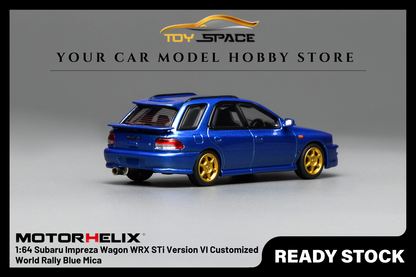 [MOTORHELIX] 1:64 Subaru lmpreza Wagon WRX STi Version VI Customized World Rally Blue Mica - Toy Space Diecast Online Store Singapore