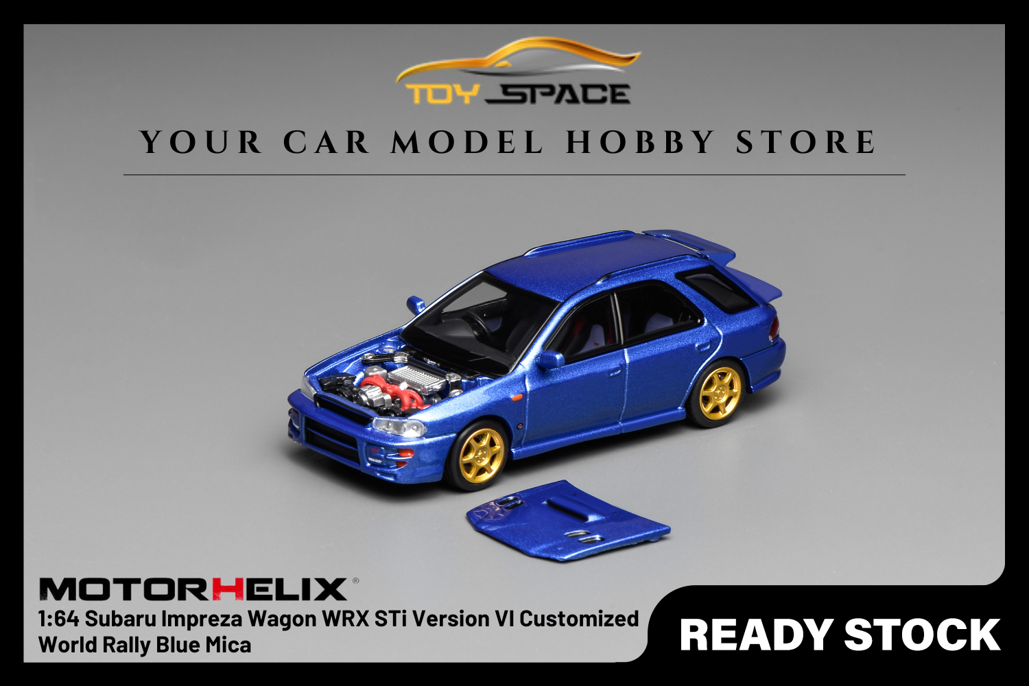 [MOTORHELIX] 1:64 Subaru lmpreza Wagon WRX STi Version VI Customized World Rally Blue Mica - Toy Space Diecast Online Store Singapore