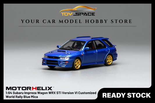 [MOTORHELIX] 1:64 Subaru lmpreza Wagon WRX STi Version VI Customized World Rally Blue Mica - Toy Space Diecast Online Store Singapore