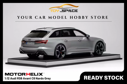 [MOTORHELIX] 1:12 Audi RS6 Avant C8 Nardo Grey - Toy Space Diecast Online Store Singapore