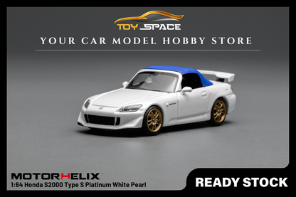 [MOTORHELIX] 1:64 Honda S2000 Type S Platinum White Pearl - Toy Space Diecast Online Store Singapore