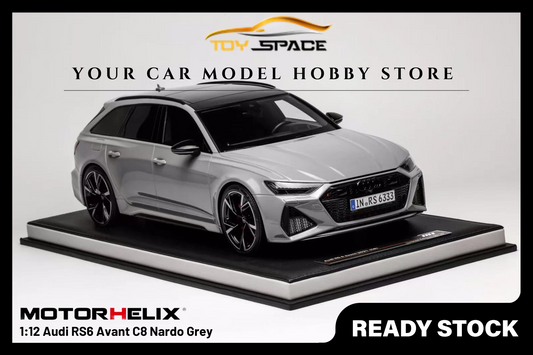 [MOTORHELIX] 1:12 Audi RS6 Avant C8 Nardo Grey - Toy Space Diecast Online Store Singapore