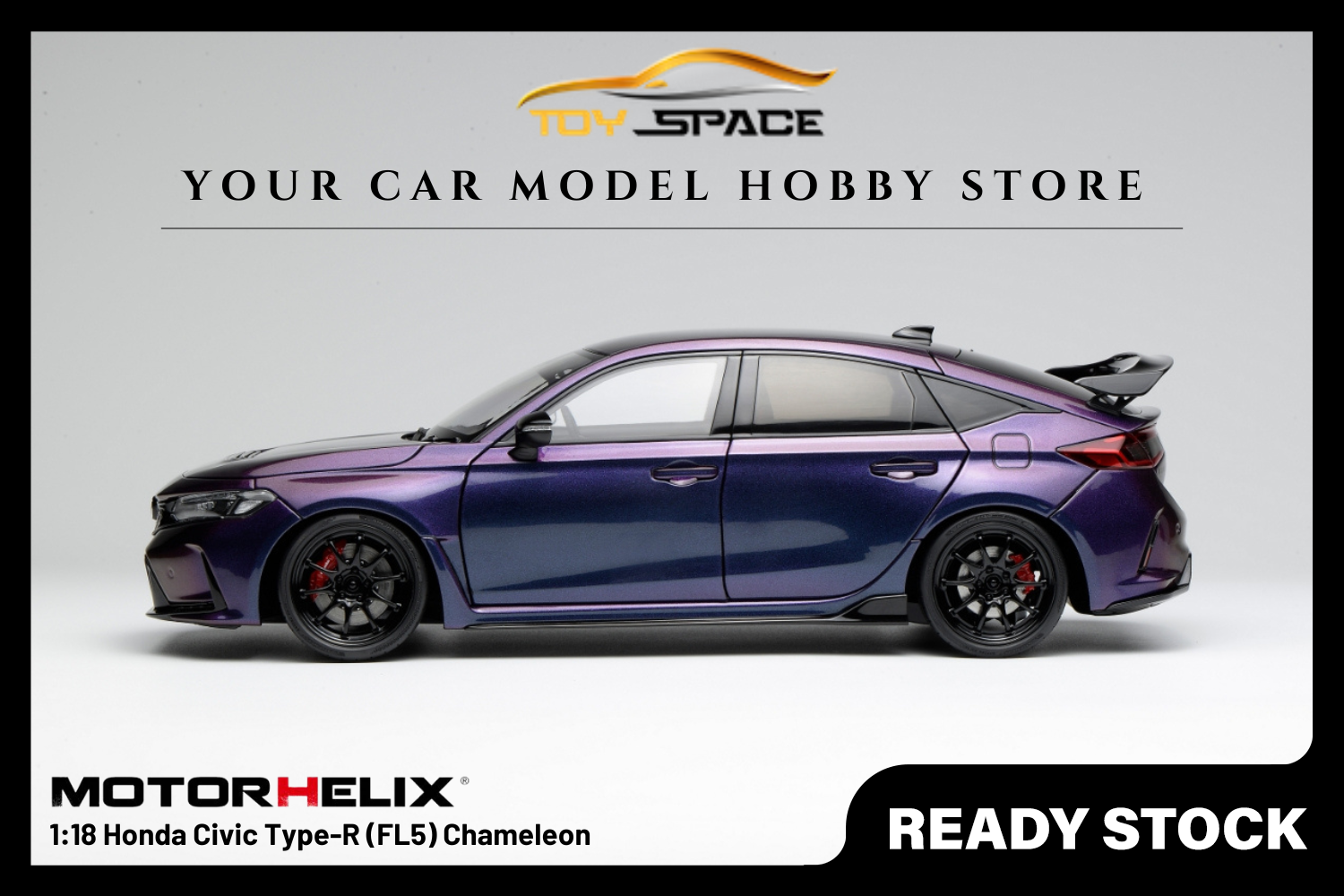 [MOTORHELIX] 1:18 Honda Civic Type-R (FL5) Chameleon - Toy Space Diecast Online Store Singapore