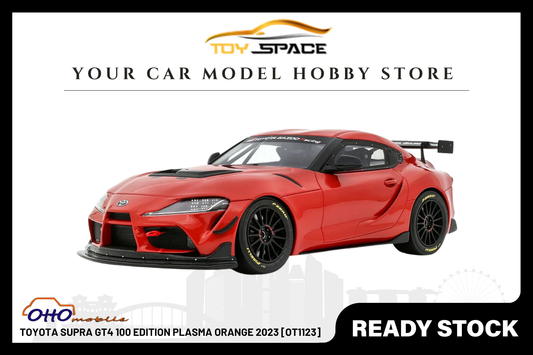 [OTTOMOBILE] 1:18 Toyota Supra GT4 100 Edition Plasma Orange 2023 [OT1123] - Toy Space Diecast Online Store Singapore
