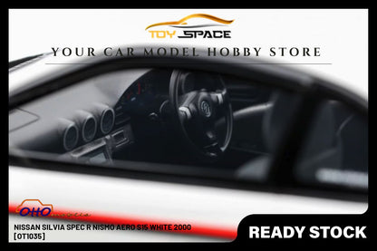 [OTTOMOBILE] 1:18 Nissan Silvia Spec R Nismo Aero S15 White 2000 [OT1035] - Toy Space Diecast Online Store Singapore