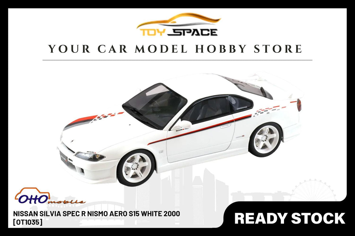 [OTTOMOBILE] 1:18 Nissan Silvia Spec R Nismo Aero S15 White 2000 [OT1035] - Toy Space Diecast Online Store Singapore