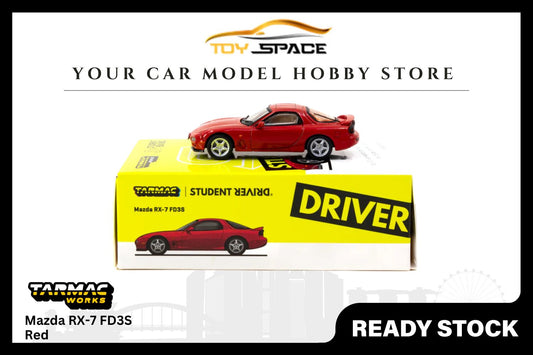[TARMAC WORKS] 1/64 Mazda RX-7 FD3S Red - COLLAB64 - Toy Space Diecast Online Store Singapore