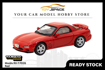 [TARMAC WORKS] 1/64 Mazda RX-7 FD3S Red - COLLAB64 - Toy Space Diecast Online Store Singapore