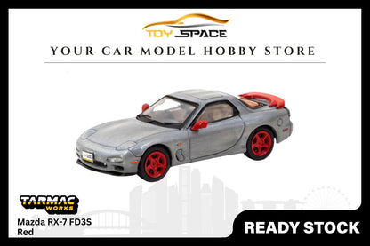 [TARMAC WORKS] 1/64 Mazda RX-7 FD3S Red - COLLAB64 - Toy Space Diecast Online Store Singapore