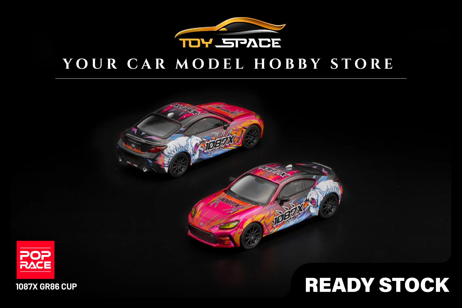 [POP RACE] 1:64 1087X GR86 Cup - Toy Space Diecast Online Store Singapore
