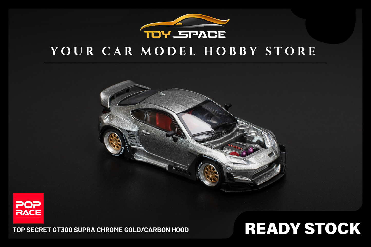 [POP RACE] 1:64 Pandem GR86 - Silver - Toy Space Diecast Online Store Singapore